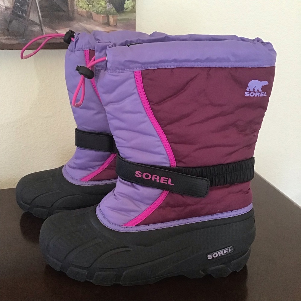 Sorel rain and snow boots purple Sz 7 - Picture 4 of 8